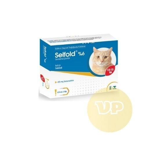 Selfold %6 2,6-7,5 kg Kedi İç+Dış Parazit Damlası (3 Pipet)