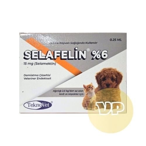 Selafelin 15 mg 2,5 kg Altı Yavru Kedi-Köpek İç+Dış Damla (3 Pipet)