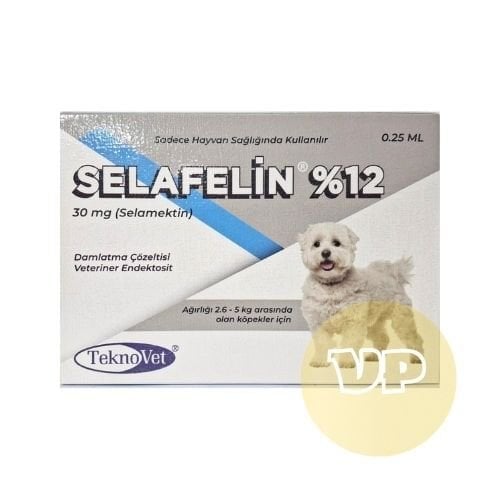 Selafelin 30 mg 2,6-5 kg Köpek İç+Dış Parazit Damlası (3 Pipet)