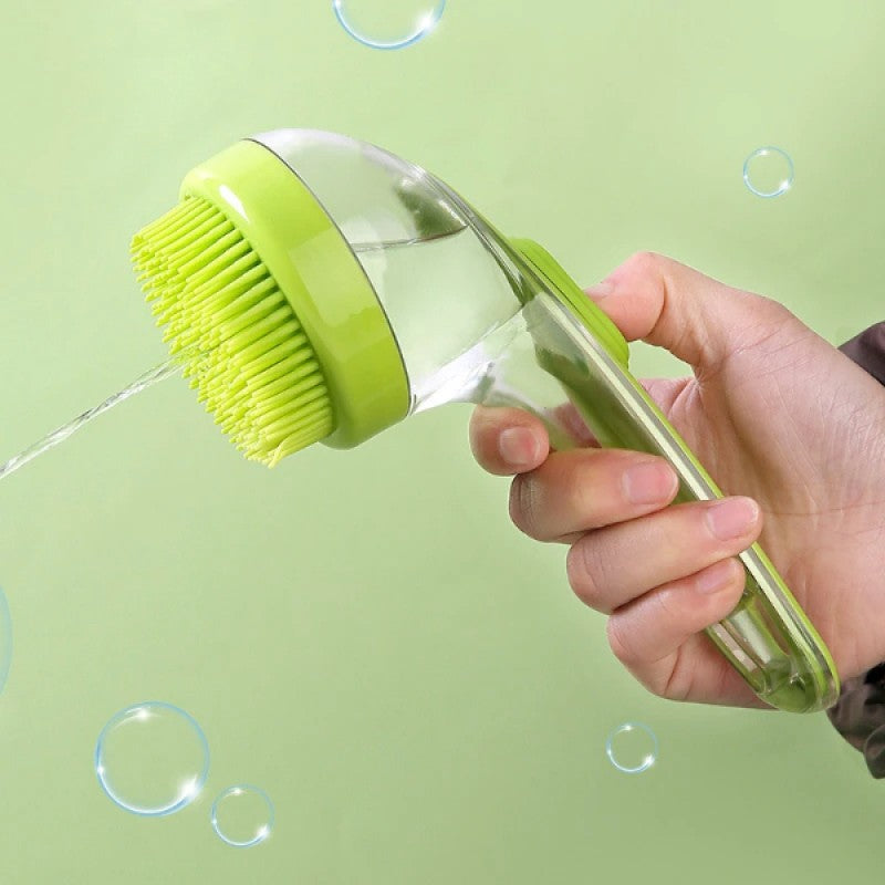 Şampuan Hazneli Masaj Etkili Silikon Banyo Tarağı