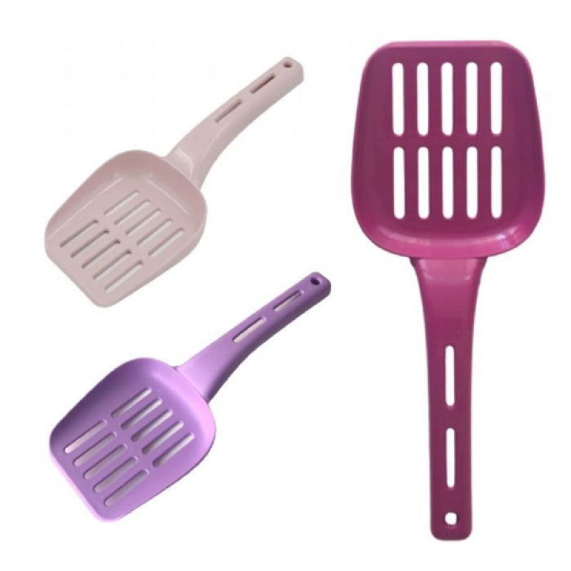 Süzgeçli Ergonomik Saplı Plastik Kedi Kumu Küreği