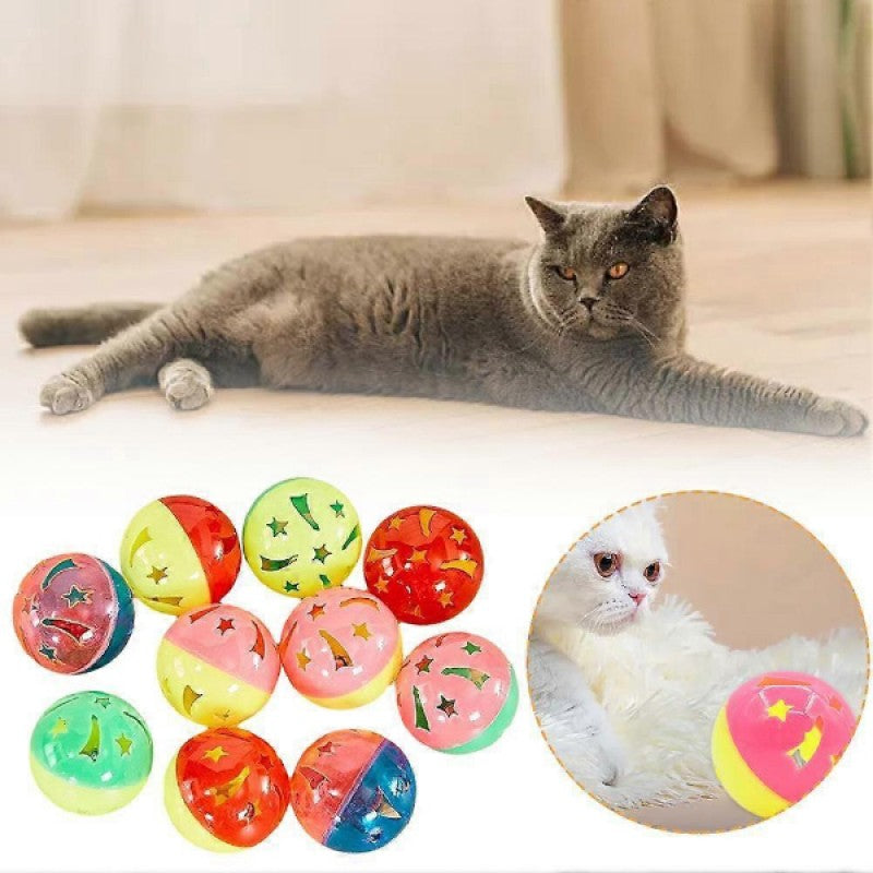 Çıngıraklı Delikli 4'lü Top Kedi Oyuncağı
