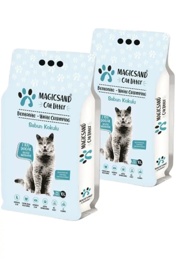 Marsilya Sabun Kokulu Kalın Taneli Bentonit Kedi Kumu 10 L x 2