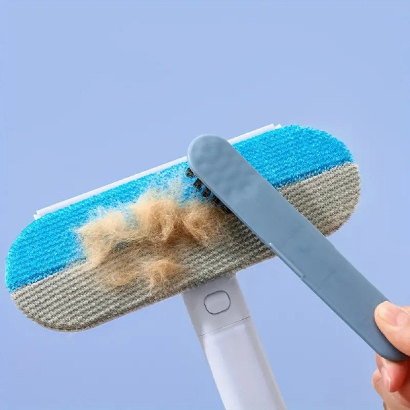 Uzun Saplı Çift Taraflı Mikrofiber Tüy Temizleme Fırçası