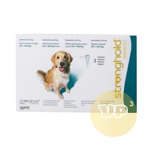 Stronghold 20-40 kg Köpek İç+Dış Parazit Damlası (3 Pipet)