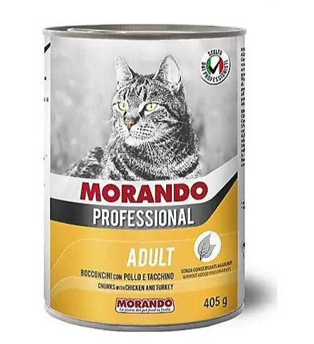 Tavuklu Hindili Parçacıklı Konserve Yetişkin Kedi Maması 405 gr