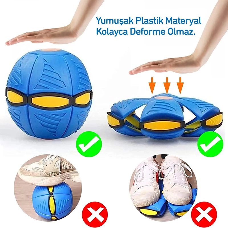 Işıklı Zıplayan Frizbi Evcil Hayvan Oyun Topu