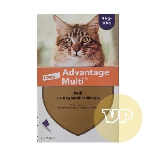 Advantage Multi 4-8 kg Kedi İç+Dış Parazit Damlası (0,8 ml)