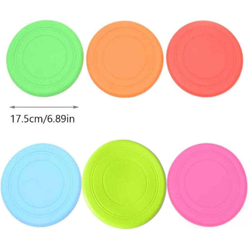 17,5 cm Dayanıklı Silikon Köpek Frizbisi