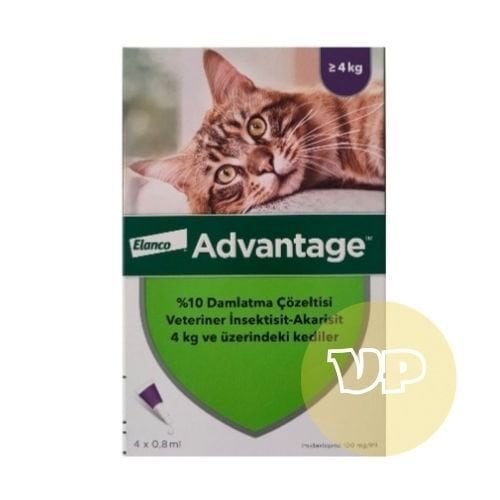 Advantage 4-8 kg Büyük Kedi Dış Parazit Damlası (4 Pipet)