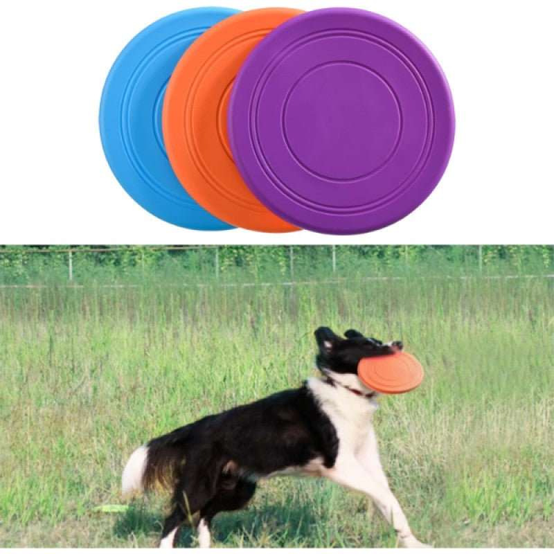 17,5 cm Dayanıklı Silikon Köpek Frizbisi