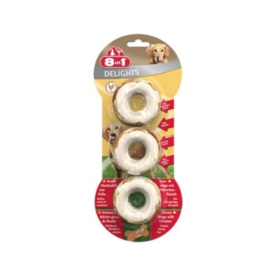 8in1 Delights Ağız Bakım Halka Köpek Ödül Kemiği 3 Adet 119 gr
