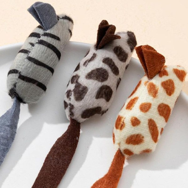 Peluş Fare Kedi Oyuncağı (3 Adet)