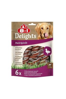 8in1 Smart Spirals Ördekli Burgu Çiğneme Köpek Ödülü 6'lı