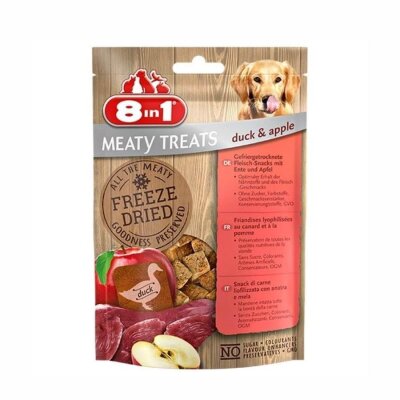 8in1 Kurutulmuş Ördekli Elmalı Tahılsız Köpek Ödülü 50 gr