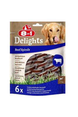 8in1 Smart Spirals Katkısız Burgu Çiğneme Köpek Ödülü 6'lı