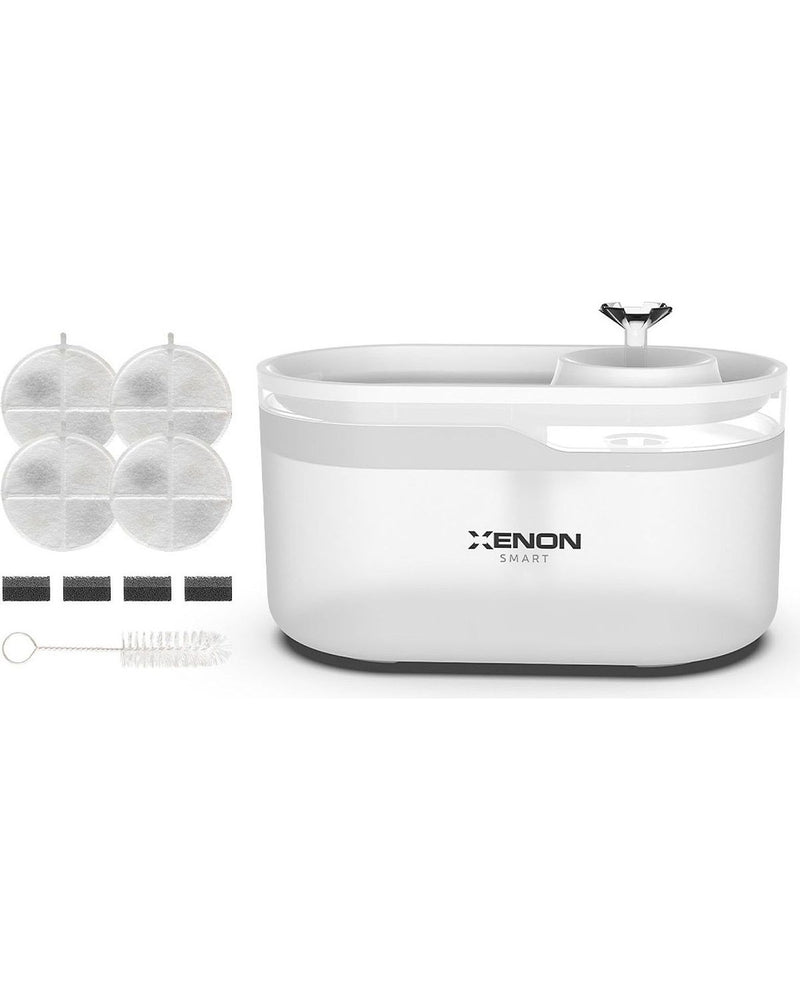 WiFi Ultra Sessiz Kedi Su Pınarı ve Yedek Filtre 2'li Set (Şeffaf)
