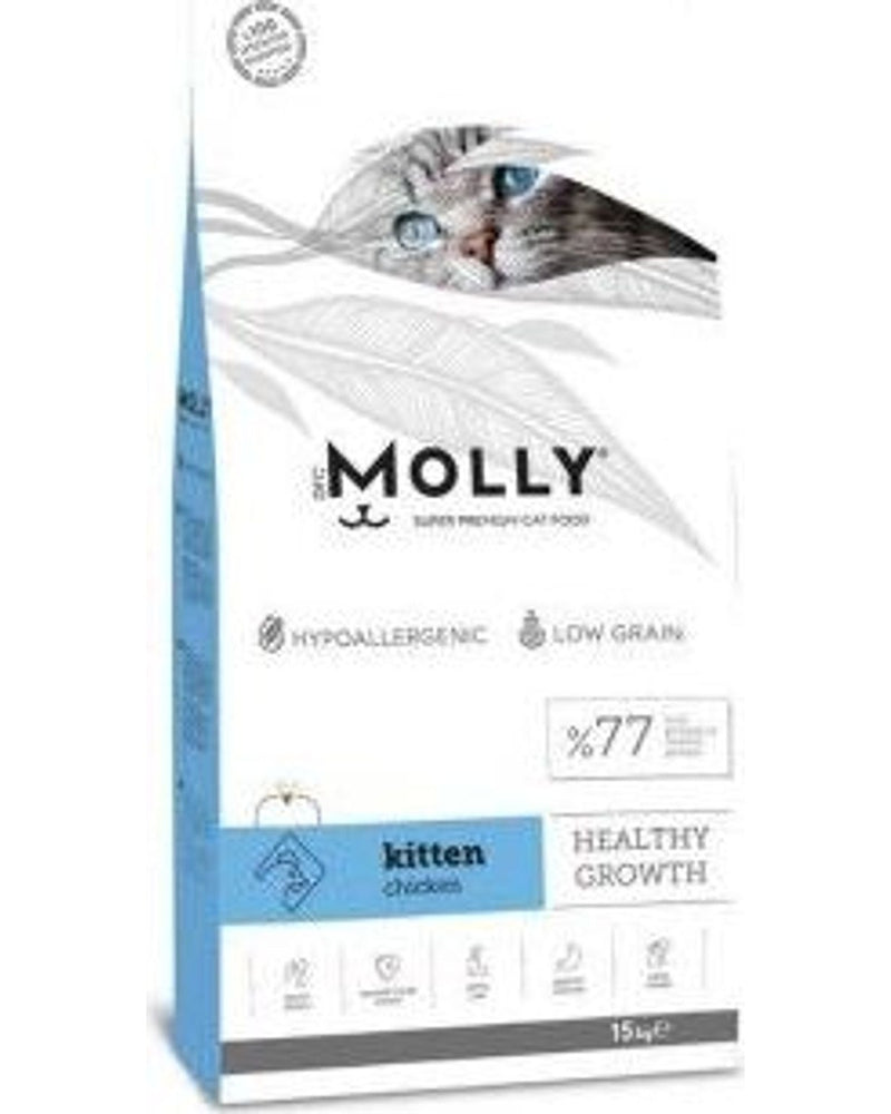 Molly Hipoalerjenik Tavuklu Düşük Tahıllı Yavru Kedi Maması 15 kg
