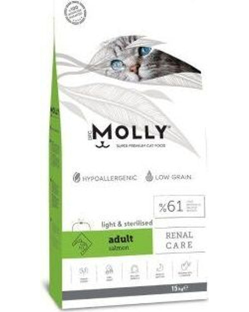 Molly Somonlu Light Kısırlaştırılmış Yetişkin Kedi Maması 15 kg