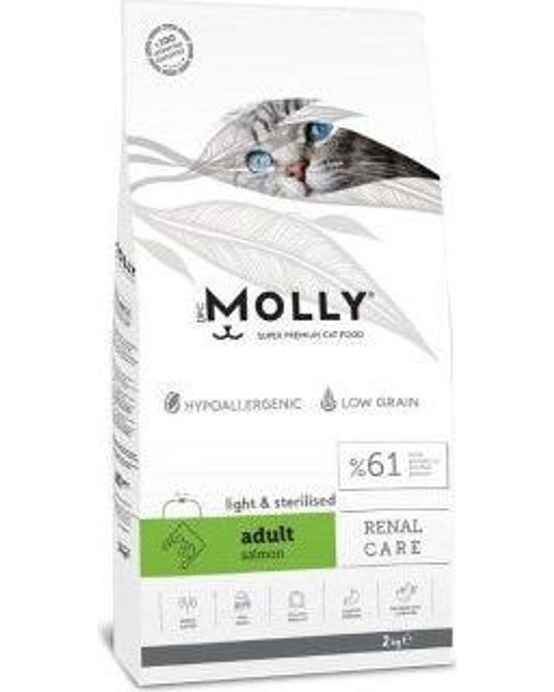 Molly Somonlu Light Kısırlaştırılmış Yetişkin Kedi Maması 2 kg