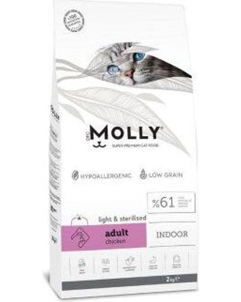 Molly Tavuklu Light Kısırlaştırılmış Yetişkin Kedi Maması 2 kg