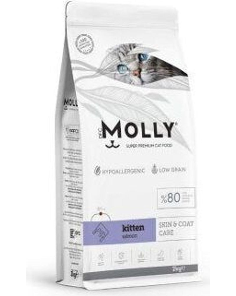 Molly Düşük Tahıllı Somonlu Yavru Kedi Maması 2 kg