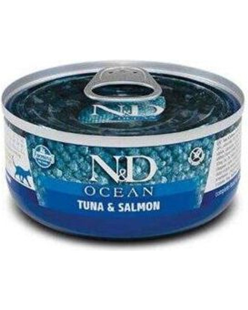 N&D Ocean Tahılsız Ton Balıklı Somonlu Yetişkin Kedi Konservesi 80 gr