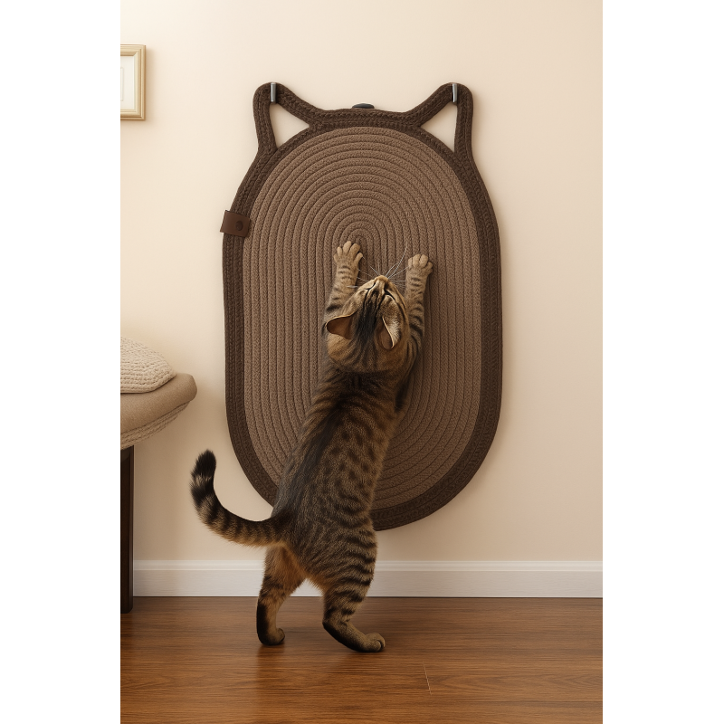 Mikopet Doğal Jüt Kedi Kulaklı Tırmalama Paspası