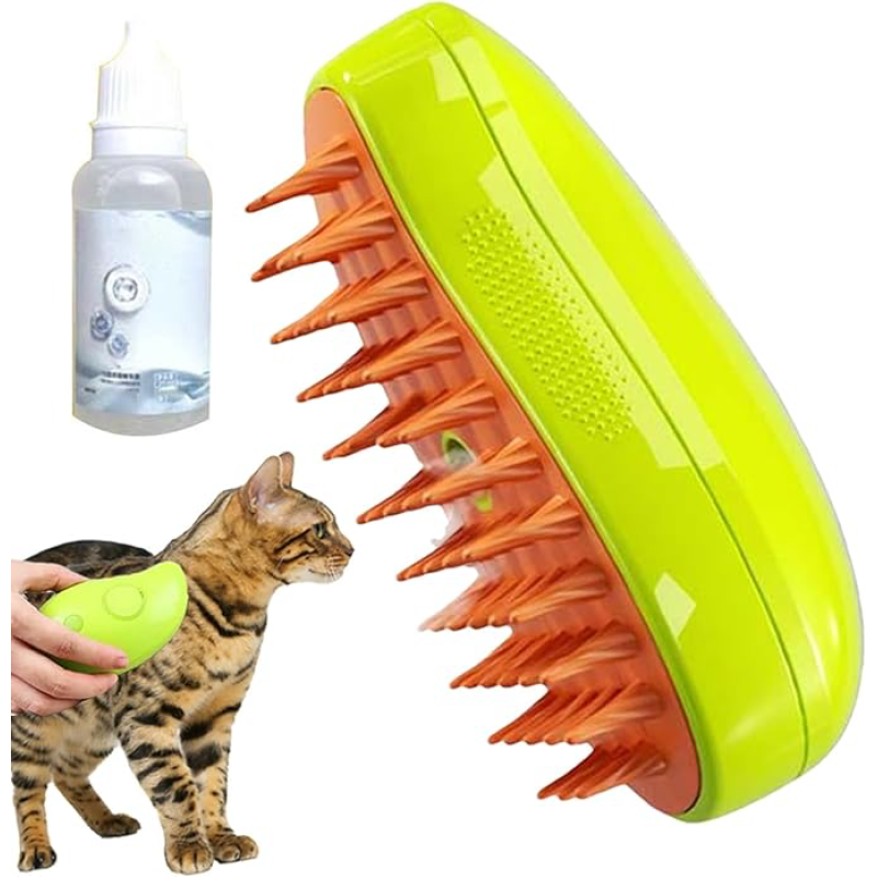 Masaj Fonksiyonlu Buharlı Kedi Bakım Tarağı