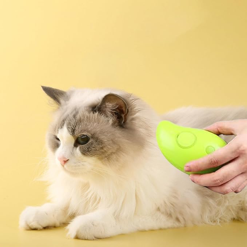 Masaj Fonksiyonlu Buharlı Kedi Bakım Tarağı