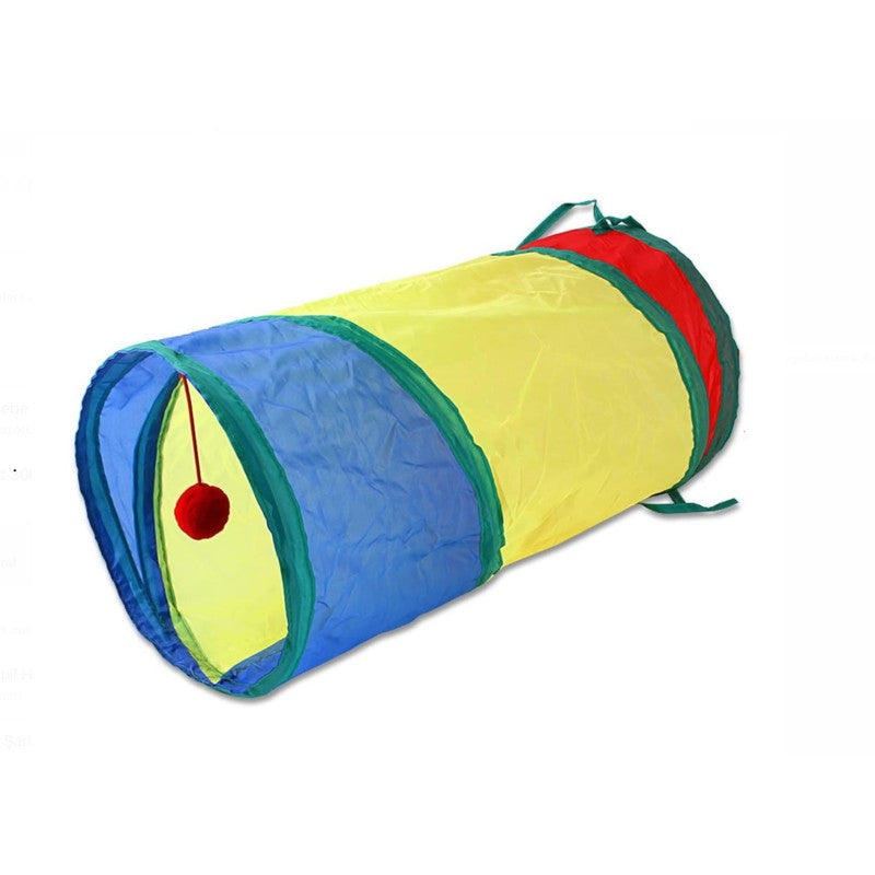 Katlanabilir Çelik Çerçeveli Kedi Oyun Tüneli (50 cm)