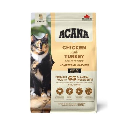 Acana Tavuklu Hindili Yüksek Proteinli Tahılsız Kedi Maması 1,8 kg