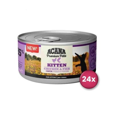 Acana Tahılsız Tavuklu ve Balıklı Yavru Kedi Konservesi 85 g x 24