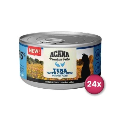 Acana Tahılsız Ton Balıklı ve Tavuklu Ezme Kedi Konservesi 85 g x 24