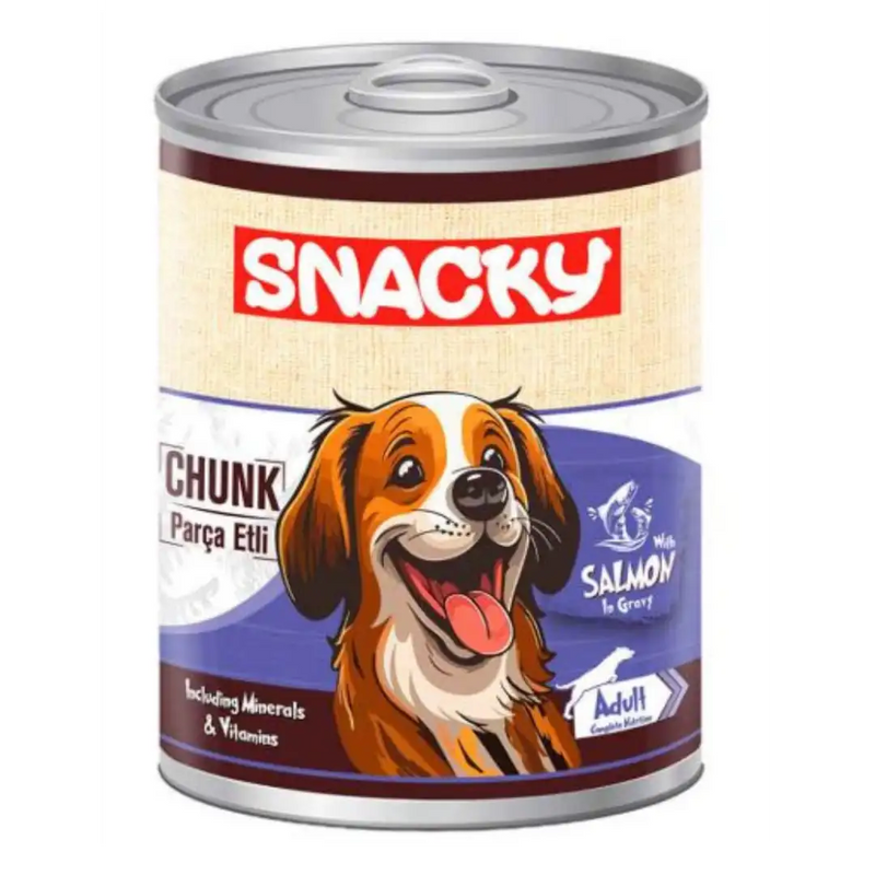 Snacky Az Tahıllı Somonlu Parça Köpek Konservesi 400 gr