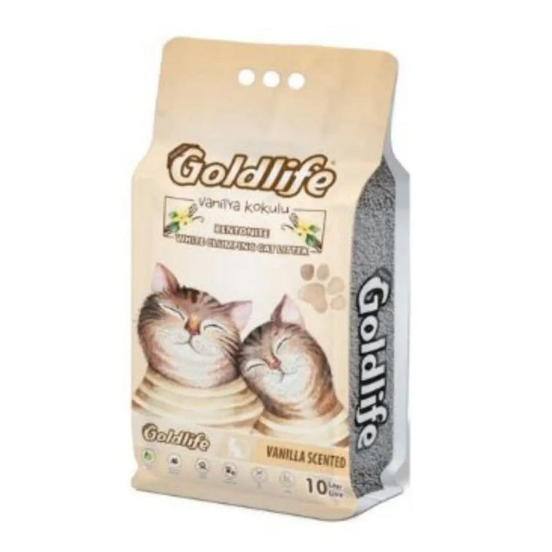 Goldlife Premium Vanilya Kokulu Topaklanan Kedi Kumu 10 L
