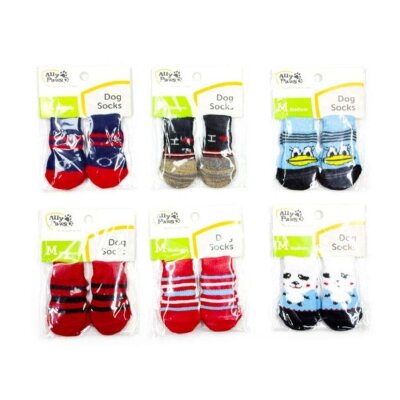 Ally Paws Kaymaz Tabanlı Pamuklu Köpek Çorabı (S)