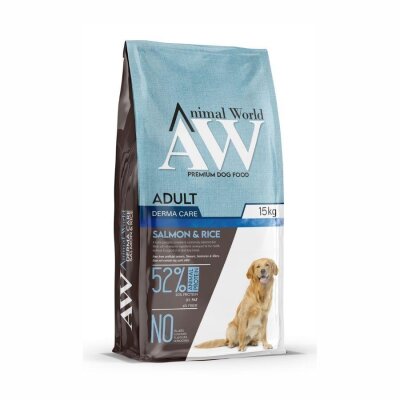 Animal World Somonlu Orta ve Büyük Irk Köpek Maması 15 kg