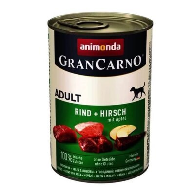 Animonda Gran Carno Sığır, Geyik ve Elmalı Köpek Konservesi 400 gr