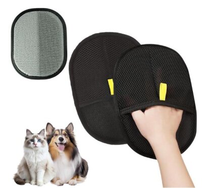 Aspet Kedi ve Köpek Tüy Toplama Eldiveni Büyük Boy Siyah