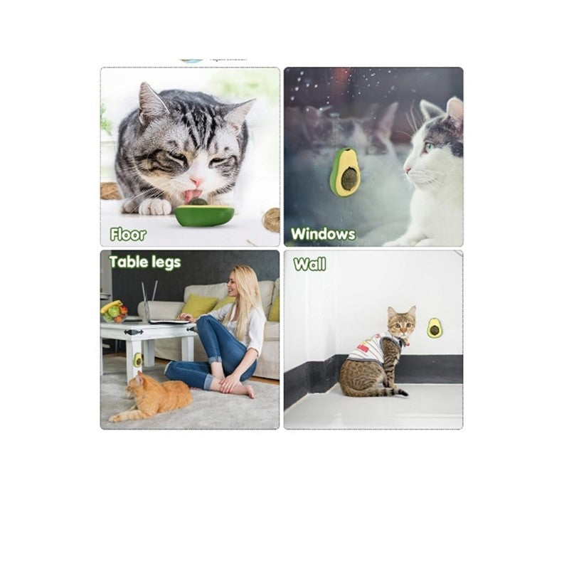 Avokado Figürlü Kedi Otu (Catnip) Yalama Topu
