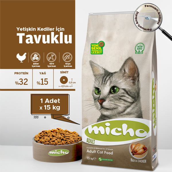 Micho Tavuklu Yetişkin Kedi Kuru Maması 100 gr x 5