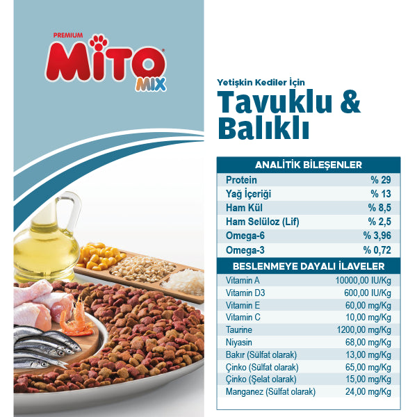 LaMito Karışık Yetişkin Kedi Kuru Maması 100 gr x 5