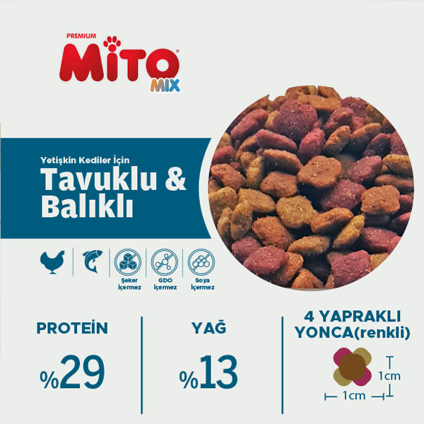 LaMito Karışık Yetişkin Kedi Kuru Maması 100 gr x 5