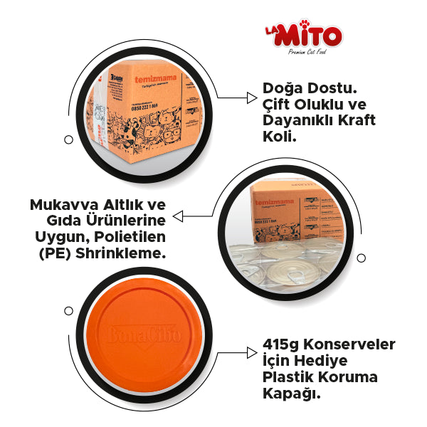 La Mito Jöleli Parça Somonlu Yetişkin Kedi Yaş Maması 415 gr x 6