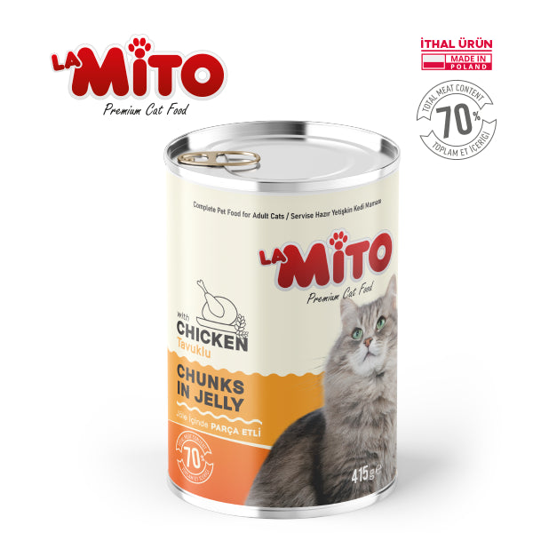 La Mito Jöleli Parça Tavuklu Yetişkin Kedi Yaş Maması 415 gr x 6