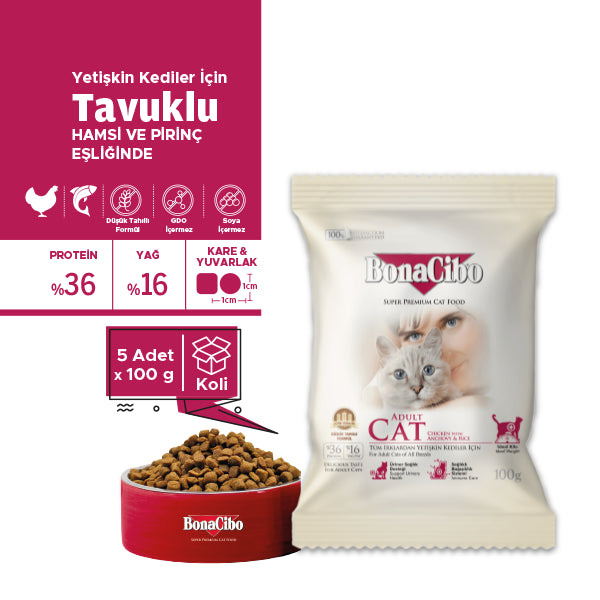 BonaCibo Tavuklu Yetişkin Kedi Kuru Maması 2 kg