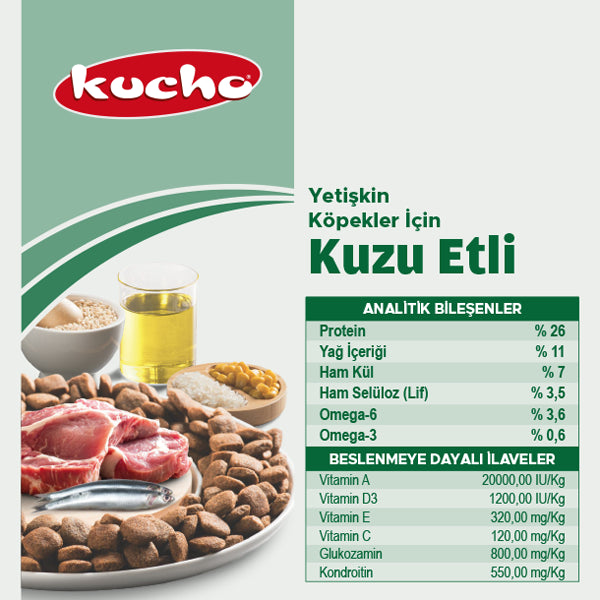 Kucho Kuzu Etli Hassas Sindirim Yetişkin Köpek Maması 100 gr x 5