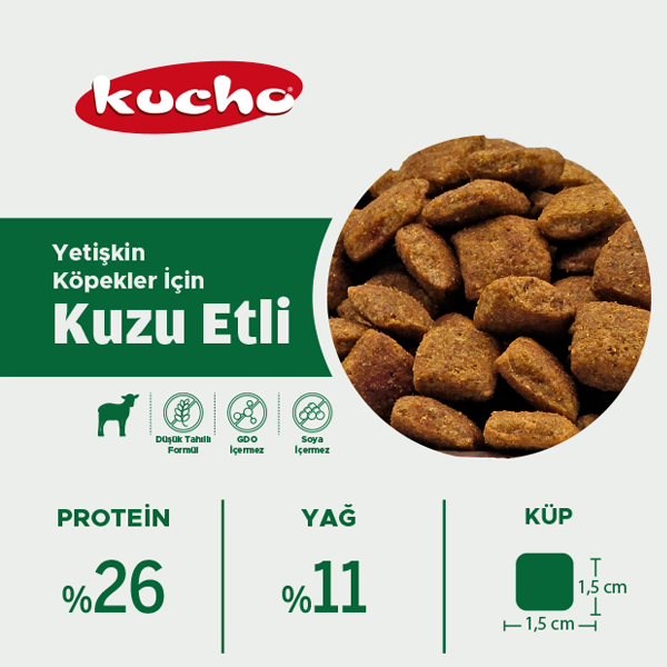 Kucho Kuzu Etli Hassas Sindirim Yetişkin Köpek Maması 100 gr x 5