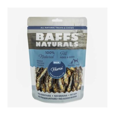 Baffs %100 Doğal Hamsi Balıklı Çiğnemelik Köpek Ödülü 100 g